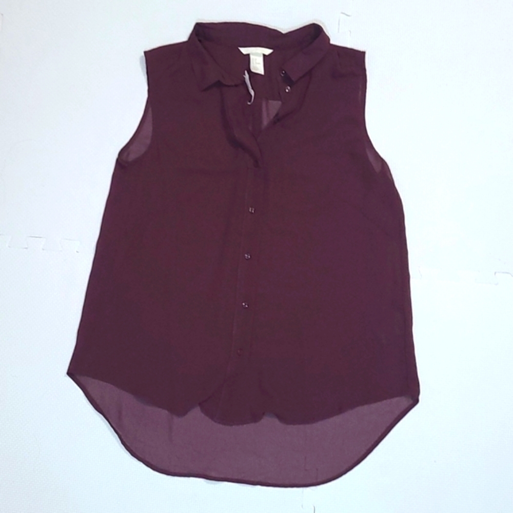 H&M Sleeveless sheer top. Size 8